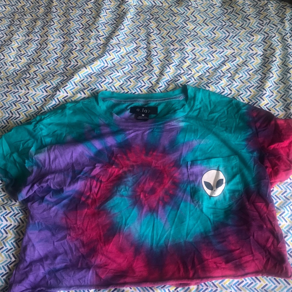 Tie Dye Alien Crop Top